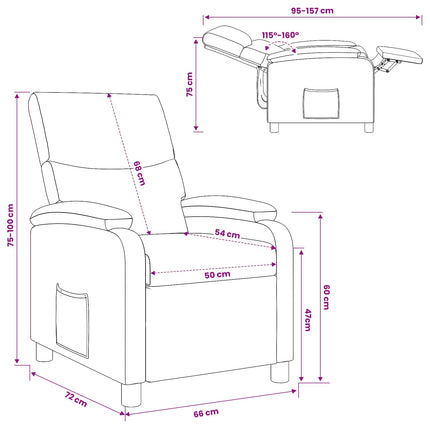 Recliner Röd Konstläder