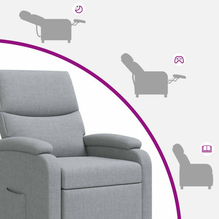 Recliner Ljusgrå Tyg