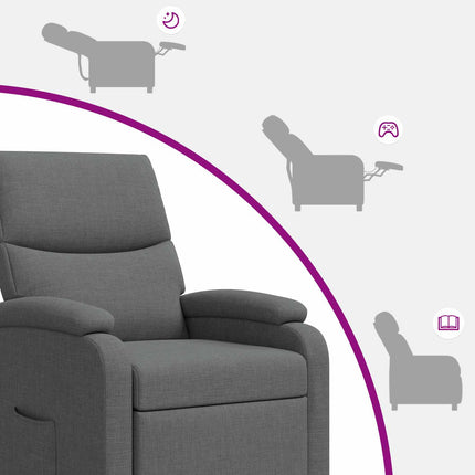 Recliner Mörkgrå Tyg