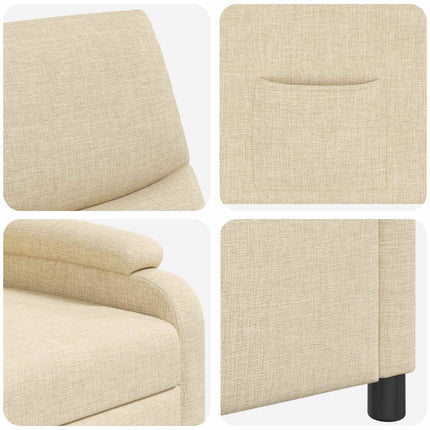 Recliner Gräddvit Tyg