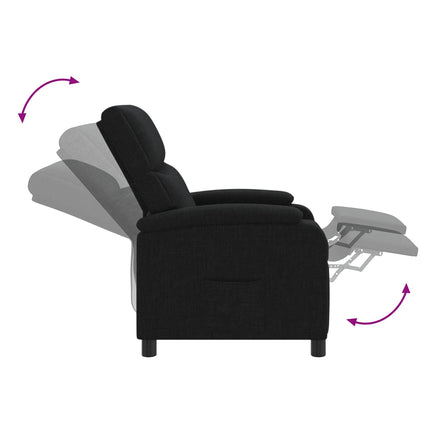 Massagefåtölj Svart Tyg