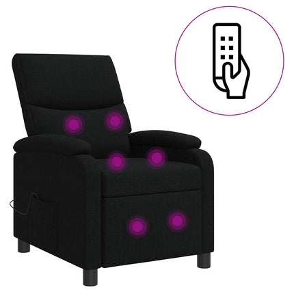 Massagefåtölj Svart Tyg