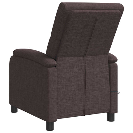 Massagefåtölj Mörkbrun Tyg