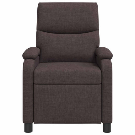 Massagefåtölj Mörkbrun Tyg
