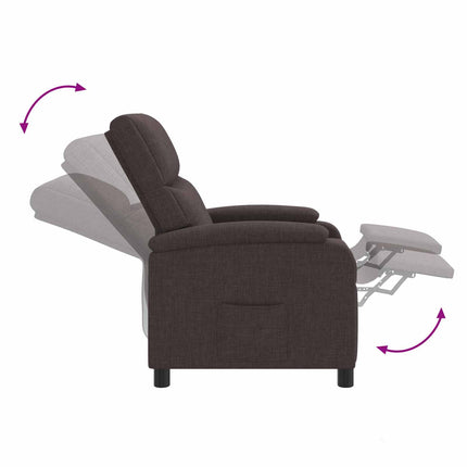 Massagefåtölj Mörkbrun Tyg