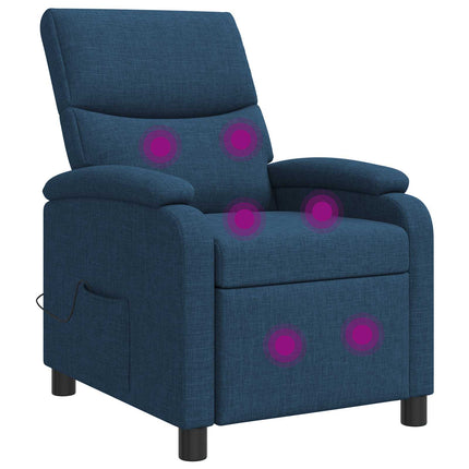 Massagefåtölj Blå Tyg
