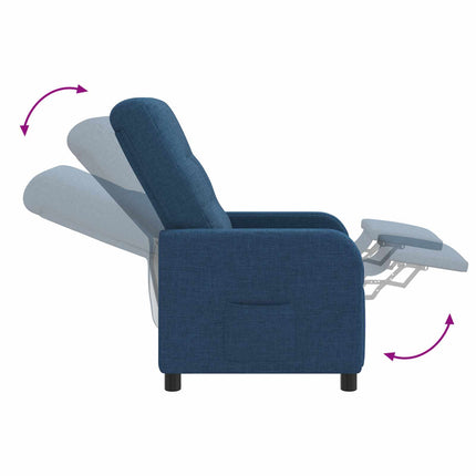 Recliner Blå Tyg