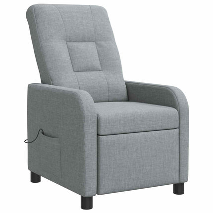 Massagefåtölj Ljusgrå Tyg