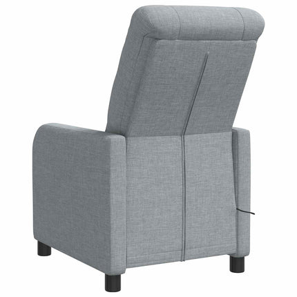 Massagefåtölj Ljusgrå Tyg