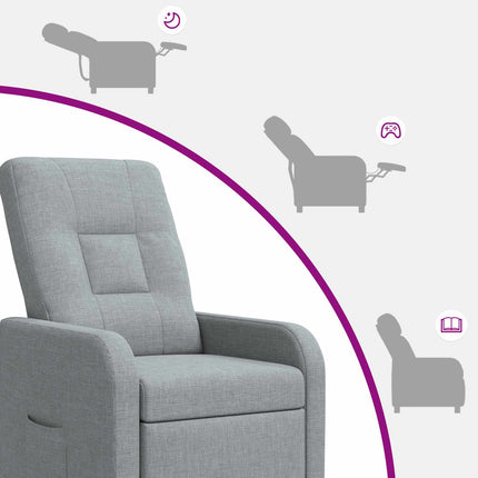 Massagefåtölj Ljusgrå Tyg