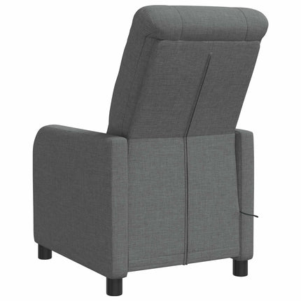 Massagefåtölj Mörkgrå Tyg