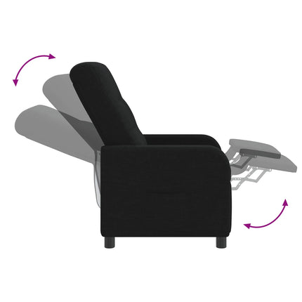Massagefåtölj Svart Tyg