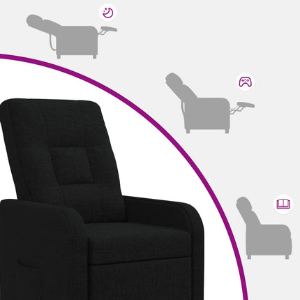 Massagefåtölj Svart Tyg