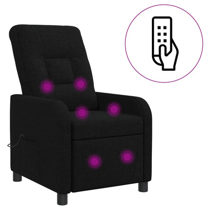 Massagefåtölj Svart Tyg