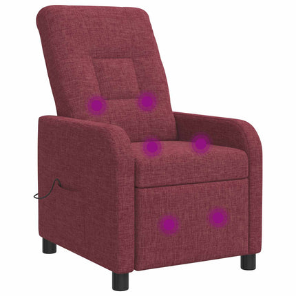 Massagefåtölj Vinröd Tyg