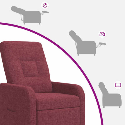 Massagefåtölj Vinröd Tyg