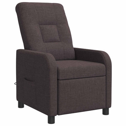 Massagefåtölj Mörkbrun Tyg