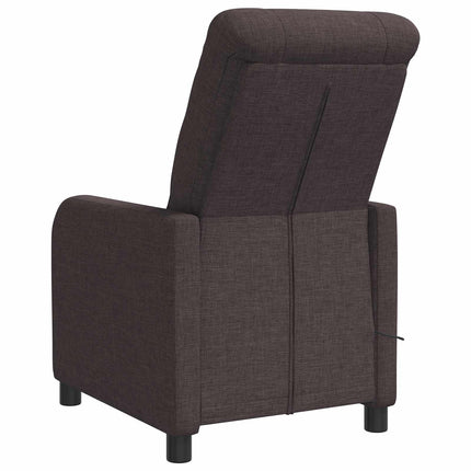 Massagefåtölj Mörkbrun Tyg