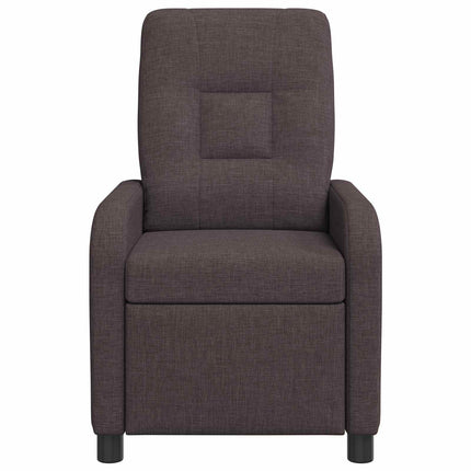 Massagefåtölj Mörkbrun Tyg