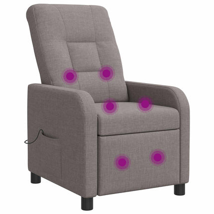 Massagefåtölj Taupe Tyg