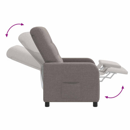Massagefåtölj Taupe Tyg