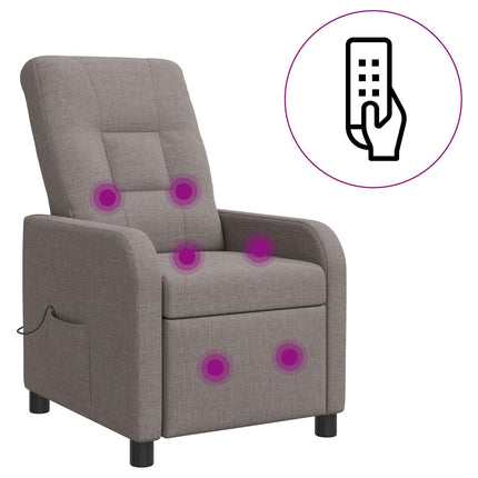 Massagefåtölj Taupe Tyg