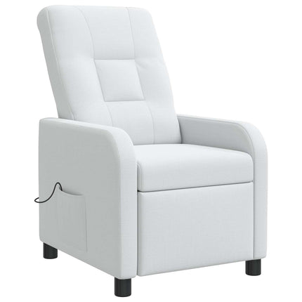 Massagefåtölj Vit Tyg
