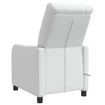 Massagefåtölj Vit Tyg