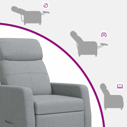 Recliner Ljusgrå Tyg
