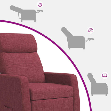 Recliner Vinröd Tyg
