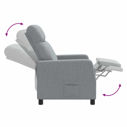 Massagefåtölj Ljusgrå Tyg