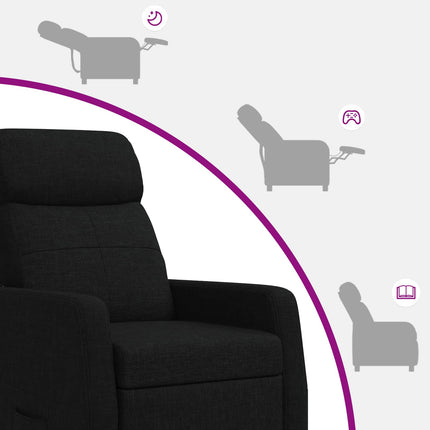 Massagefåtölj Svart Tyg