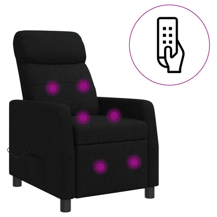 Massagefåtölj Svart Tyg