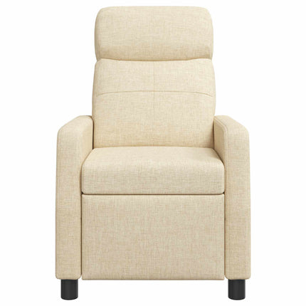Massagefåtölj Gräddvit Tyg