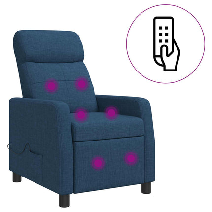Massagefåtölj Blå Tyg