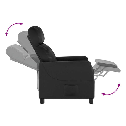 Recliner Svart Konstläder