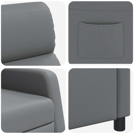 Recliner Grå Konstläder