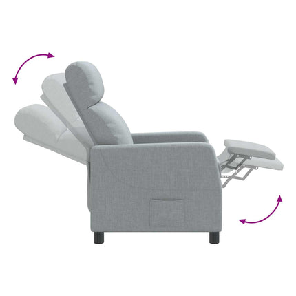 Recliner Ljusgrå Tyg