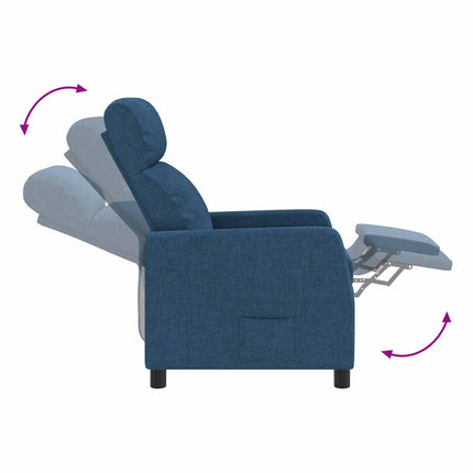 Recliner Blå Tyg