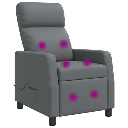Massagefåtölj Grå Konstläder