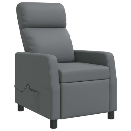 Massagefåtölj Grå Konstläder