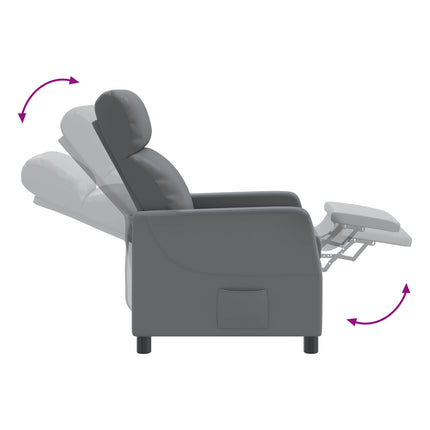 Massagefåtölj Grå Konstläder