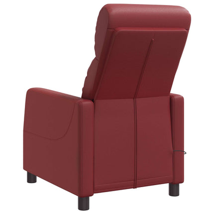 Massagefåtölj Vinröd Konstläder