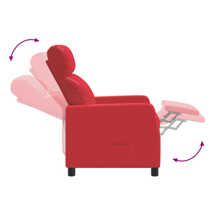 Massagefåtölj Röd Konstläder