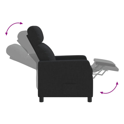 Massagefåtölj Svart Tyg