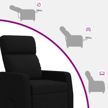 Massagefåtölj Svart Tyg