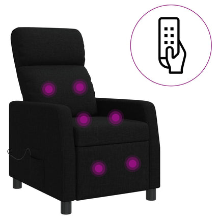 Massagefåtölj Svart Tyg