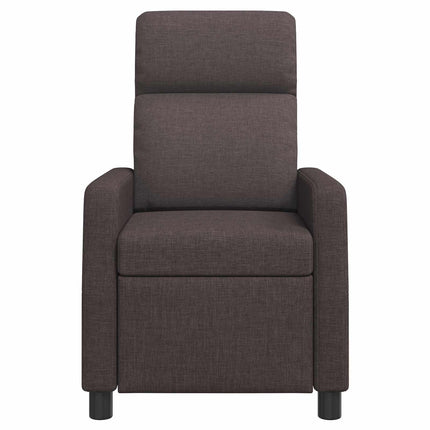Massagefåtölj Mörkbrun Tyg