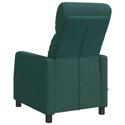Massagefåtölj Mörkgrön Tyg