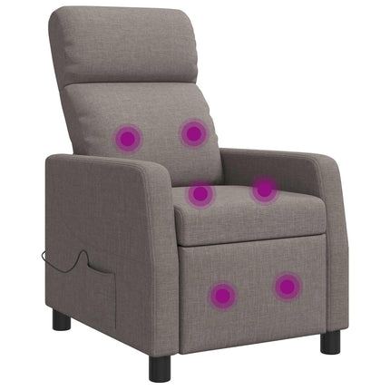 Massagefåtölj Taupe Tyg